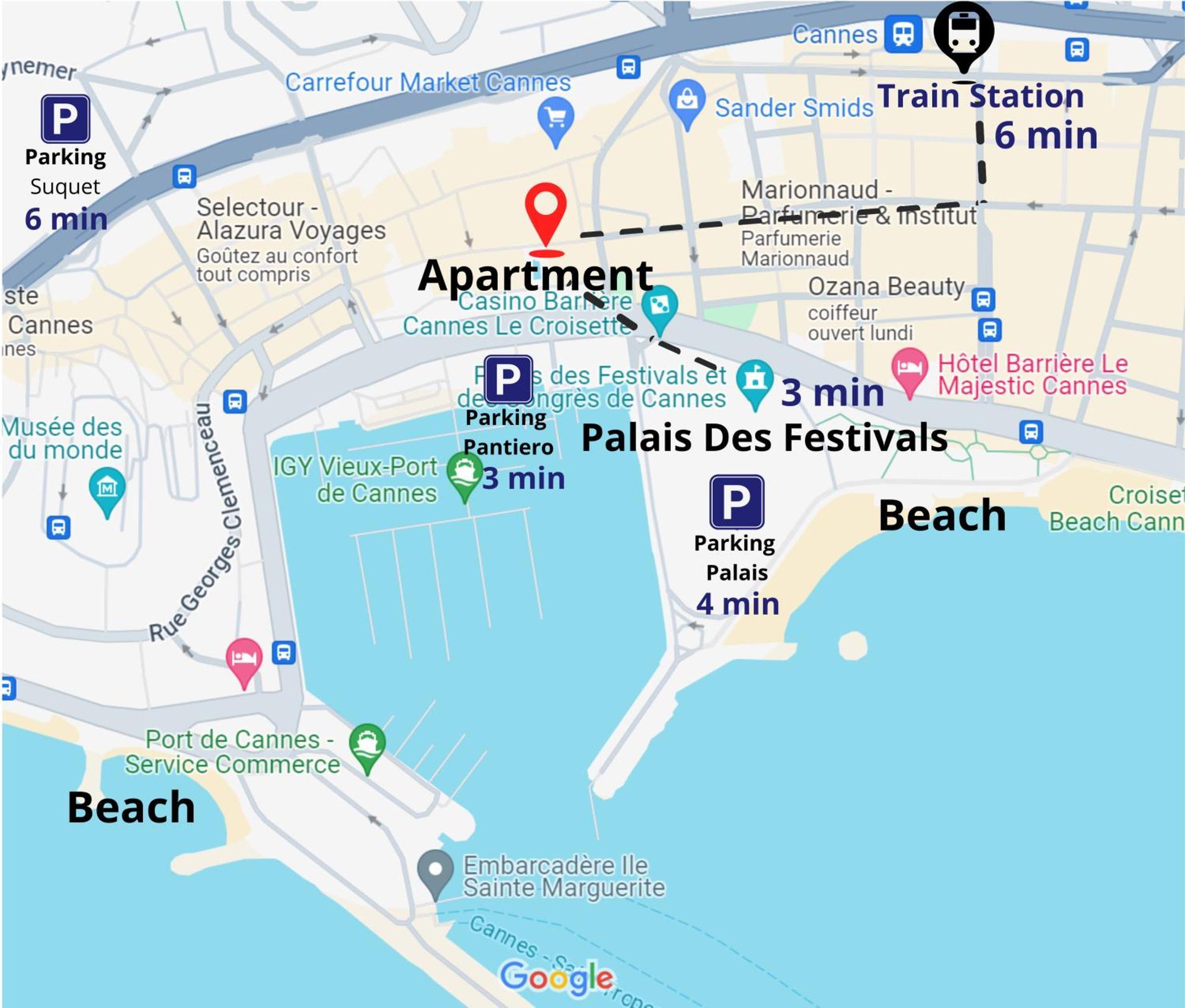 Deluxe Seaview Balcony - 2 Min Palais & Apartment